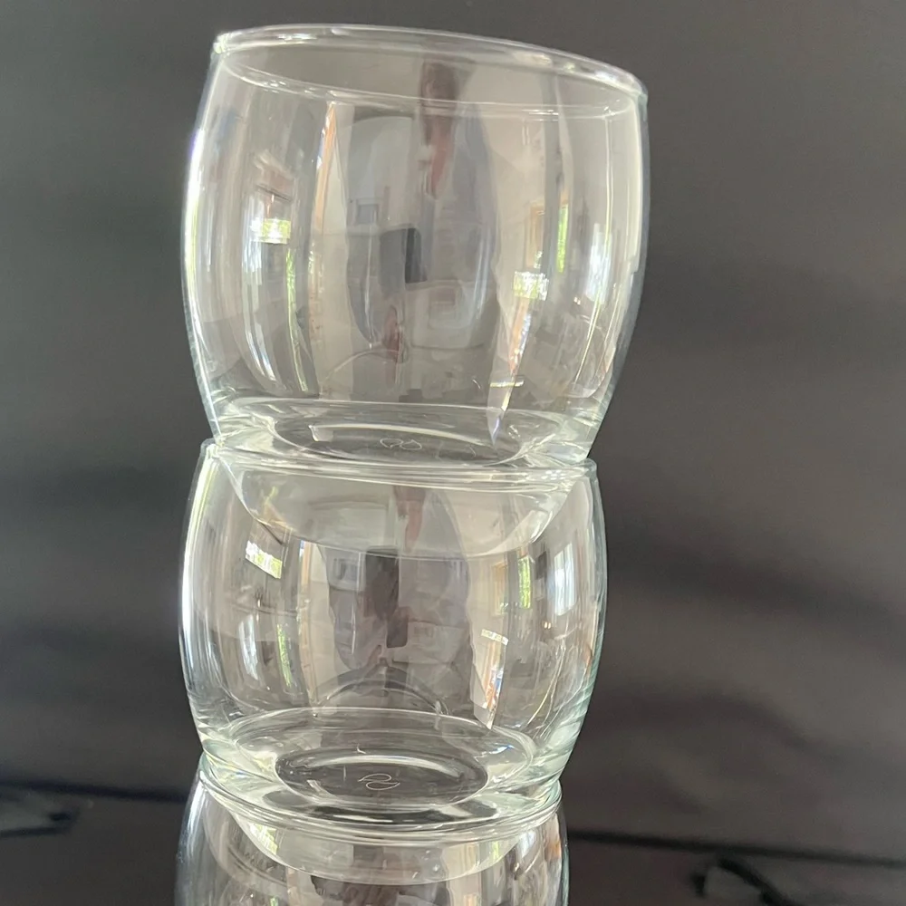 Pasabahce Whisky Glasses Chubby 4-PC Set TURKEY Break Resistant Stackable round